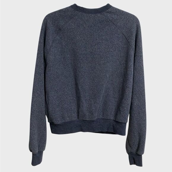 Alternative Apparel Triblend Eco-Fleece Sweatshirt Women's Size L Navy Crewneck - Picture 10 of 16